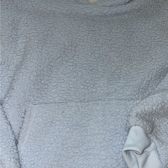 American Eagle Outfitters Soft Blue Sherpa Hoodie - Picture 2 of 6